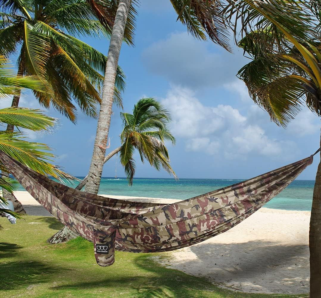 Camping Hammock - XL Double Hammock Portable Hammock Camping Accessories Gear for Outdoor Indoor with Tree Straps, USA Based Brand (Camouflage II)