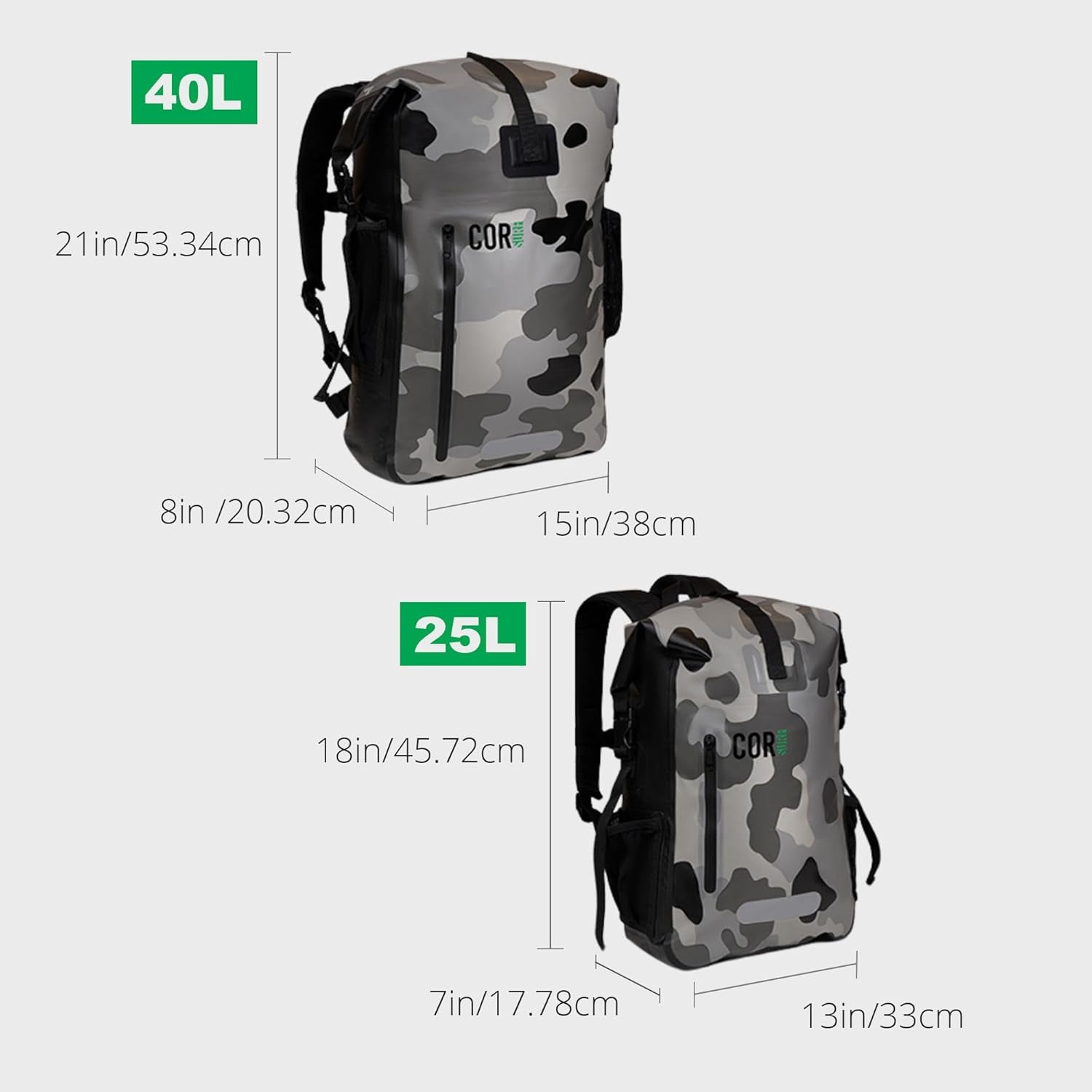 100% Waterproof Heavy Duty Backpack and Dry Backpack for Swimming, Boating or Kayaking, Roll-Top Design with Sonically Welded Seams and Padded Laptop Sleeve (40L, 21 X 15 X 8 Inches)